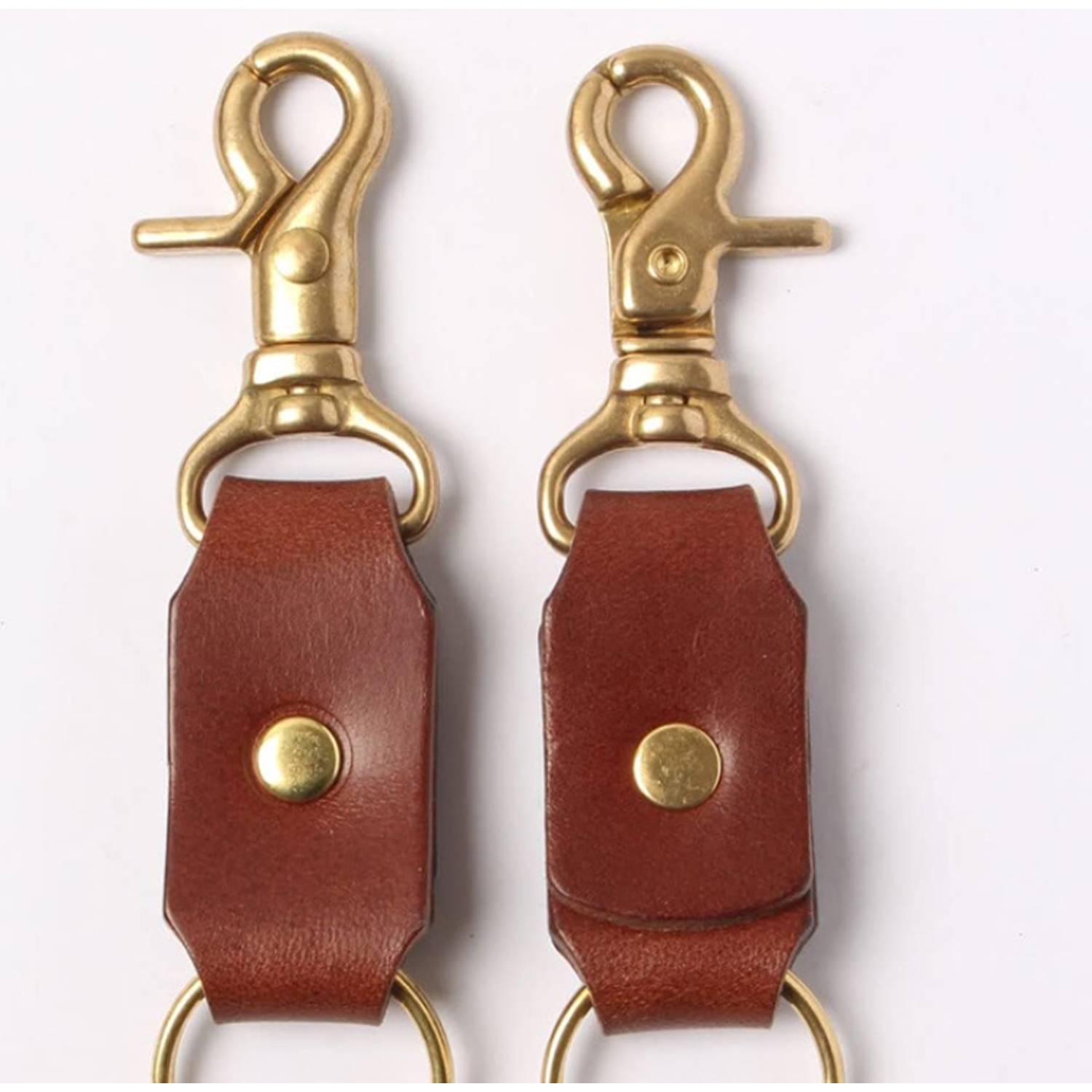 Head layer cowhide Keychain 3
