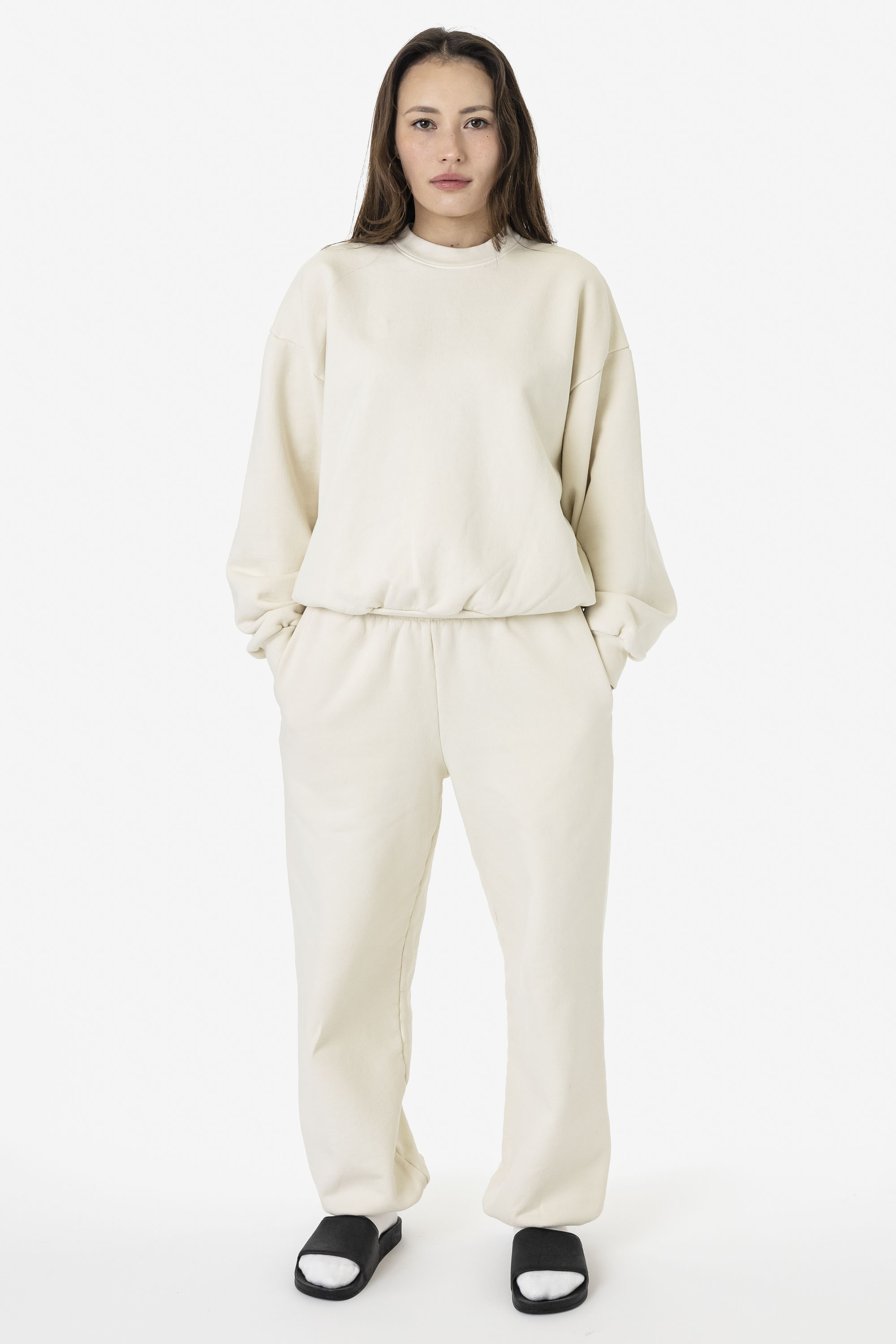 16OZ. GARMENT DYE PLUSH FLEECE CREWNECK 4