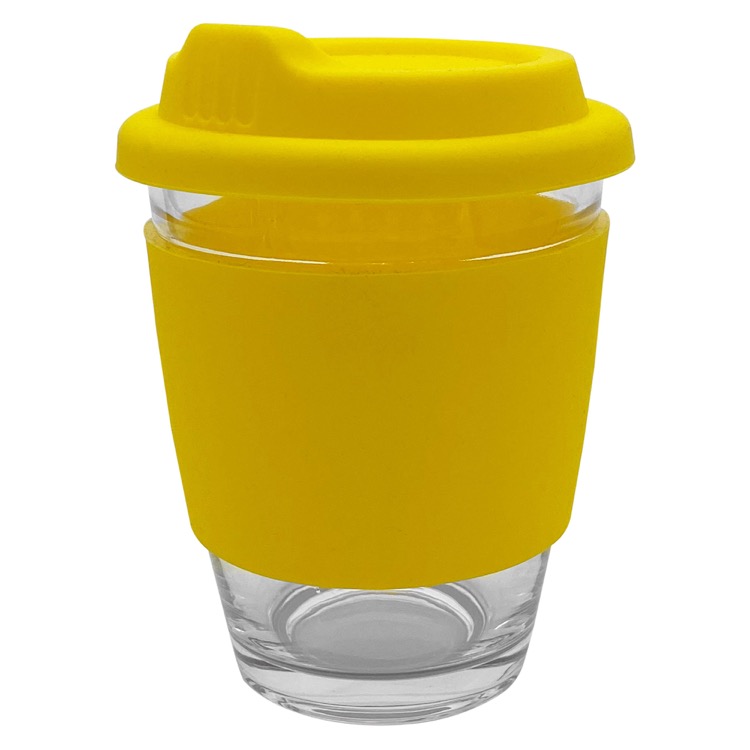Carlo Glass Coffee Cup - Silicone Band 5