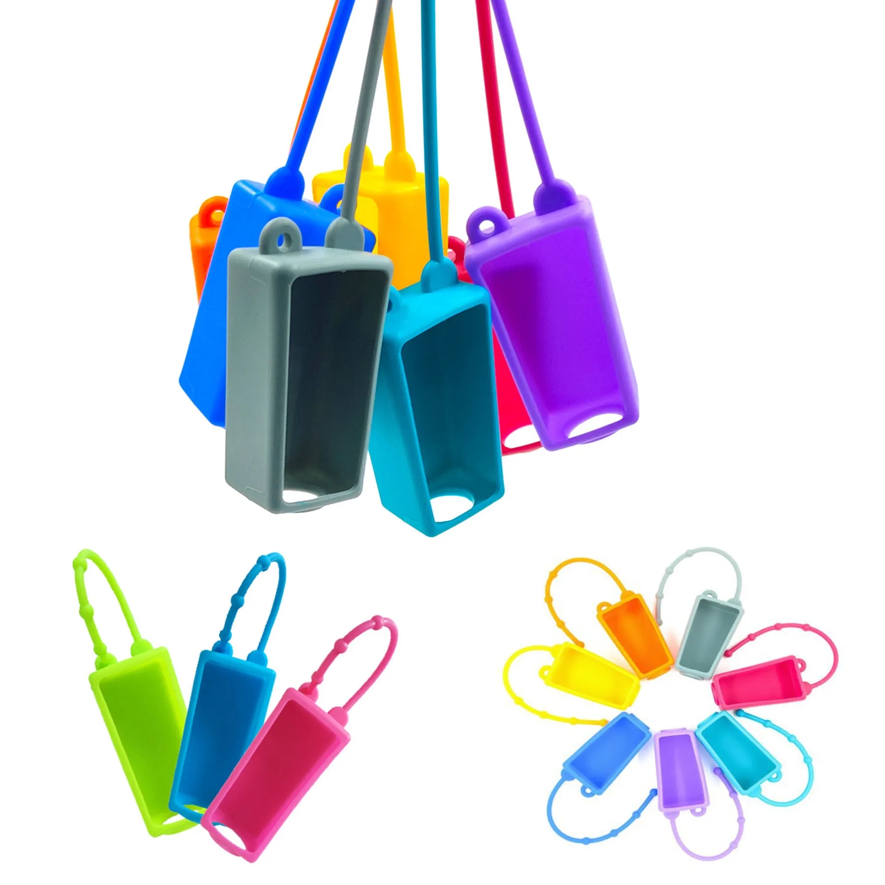 Travel 30ML Silicone Hand Sanitizer Bottle Holder Sleeve 1