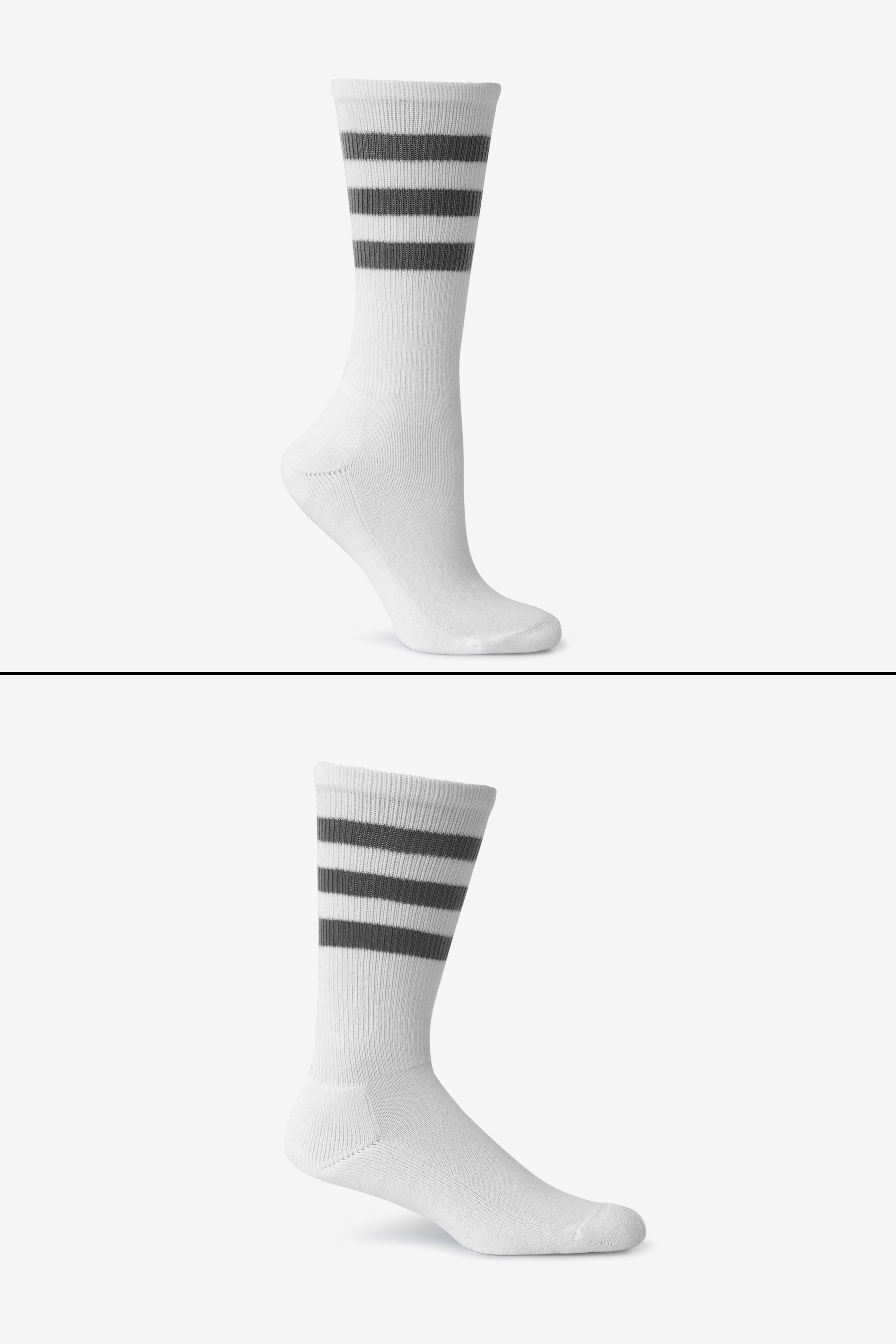 3 STRIPE CALF HIGH SOCK 1