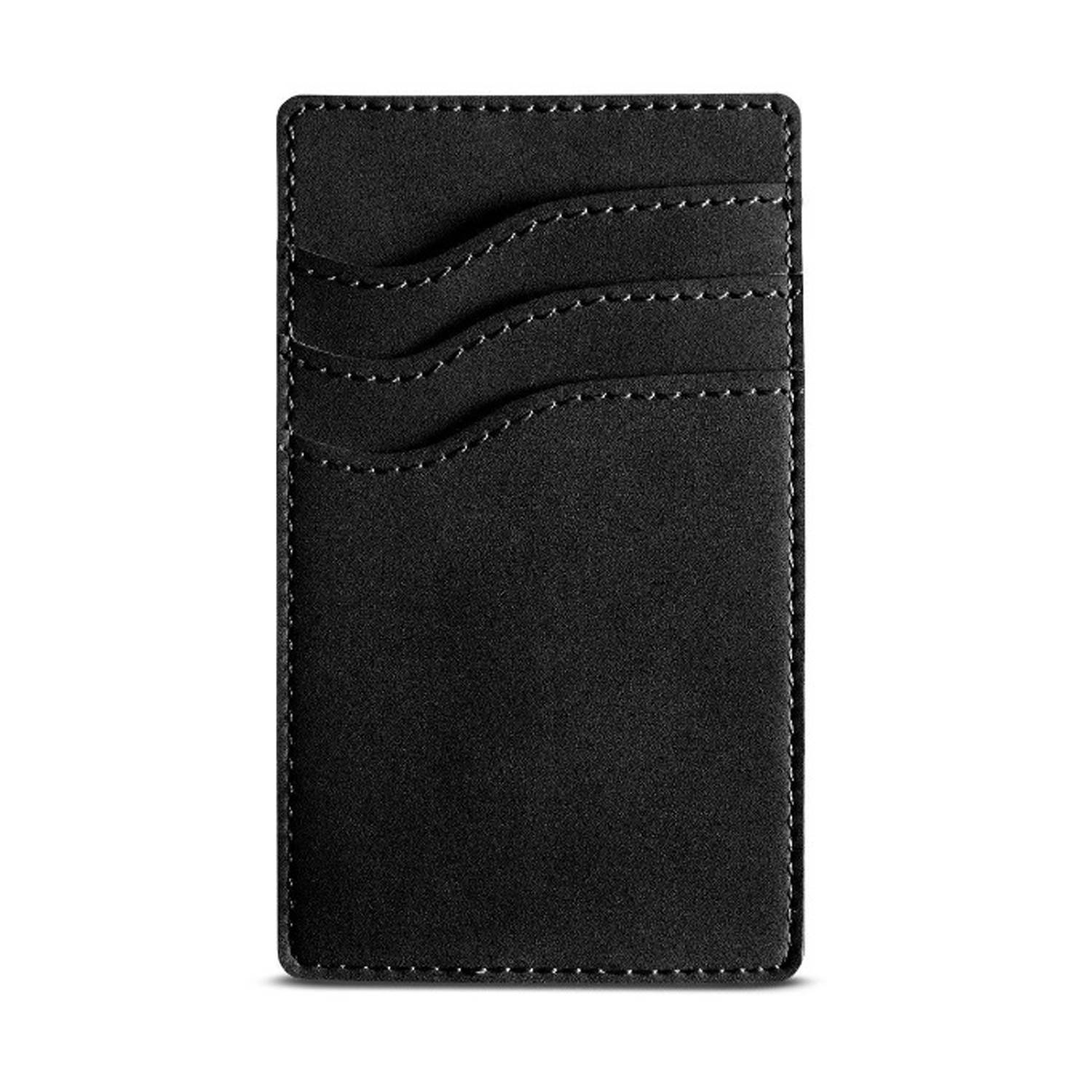 3-Pocket PU Leather Adhesive Phone Card Holder 4