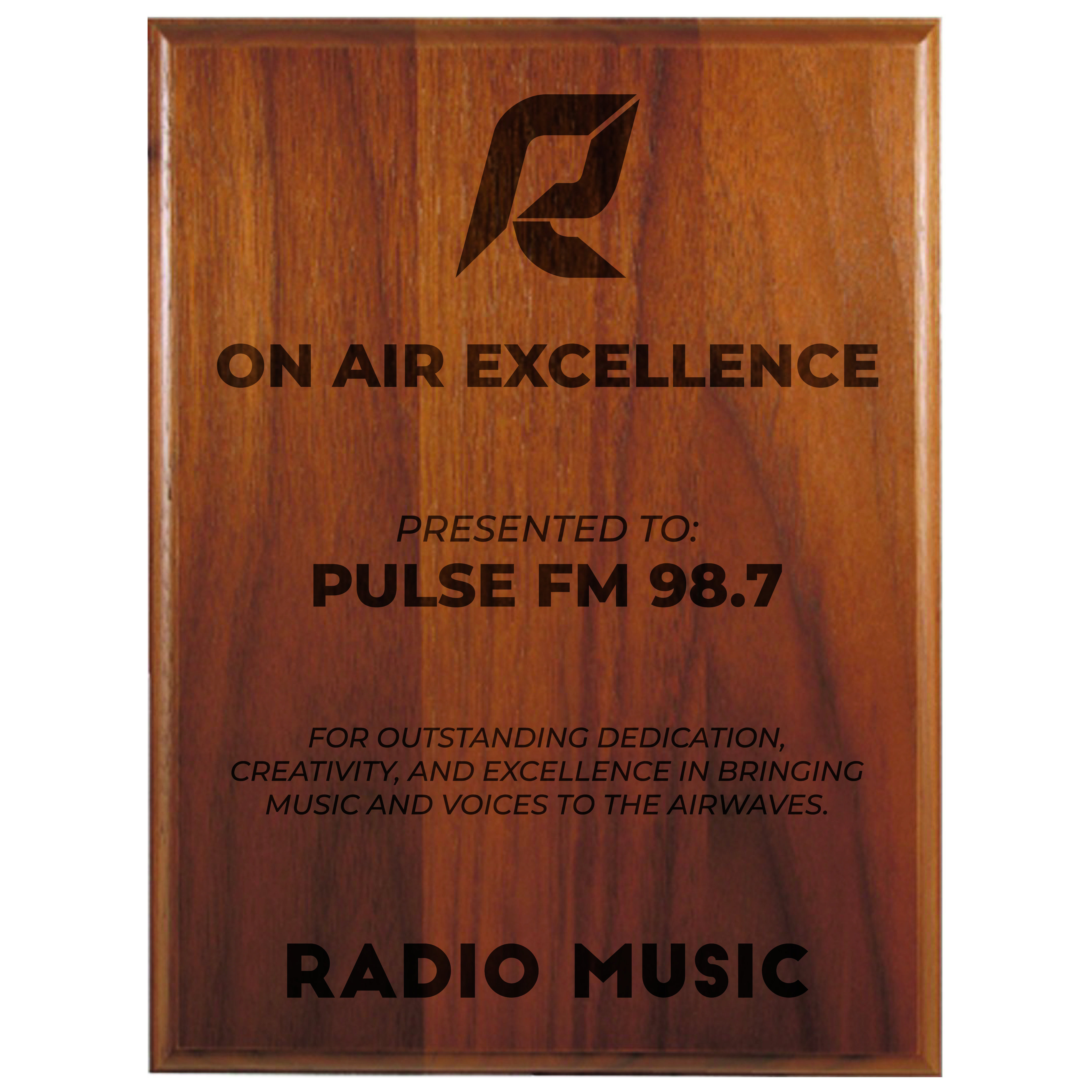 6" x 8" Step-Edge Genuine Walnut Plaque 5
