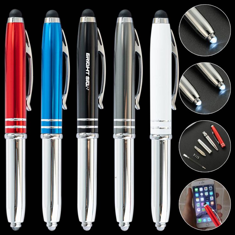 Metallic Stylus Pen with LED Light & Laser Engraving 3