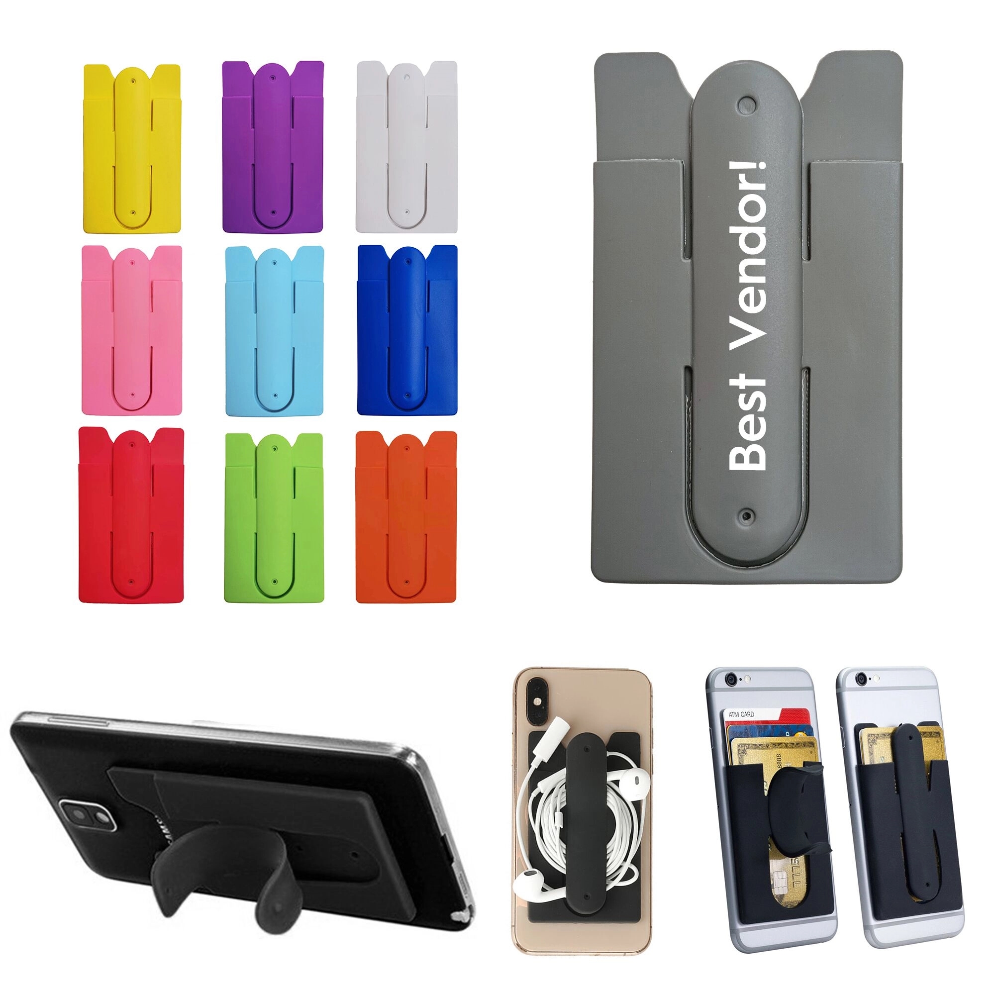 Silicone Card Holder & Phone Stand 1