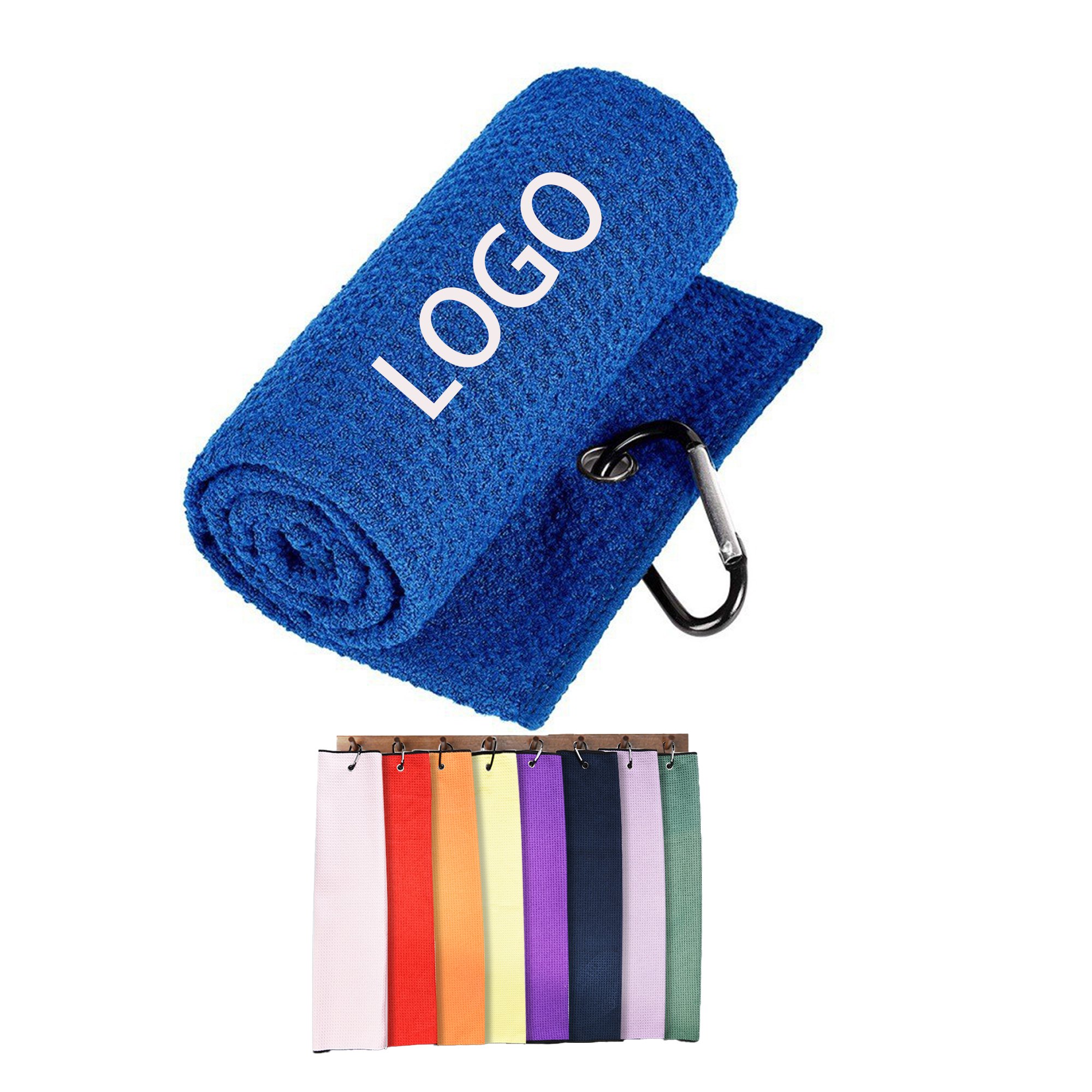 Microfiber Golf Towel with Carabiner Clip 2