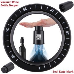 Durable ABS Date Mark Vacuum Wine Bottle Stopper 12