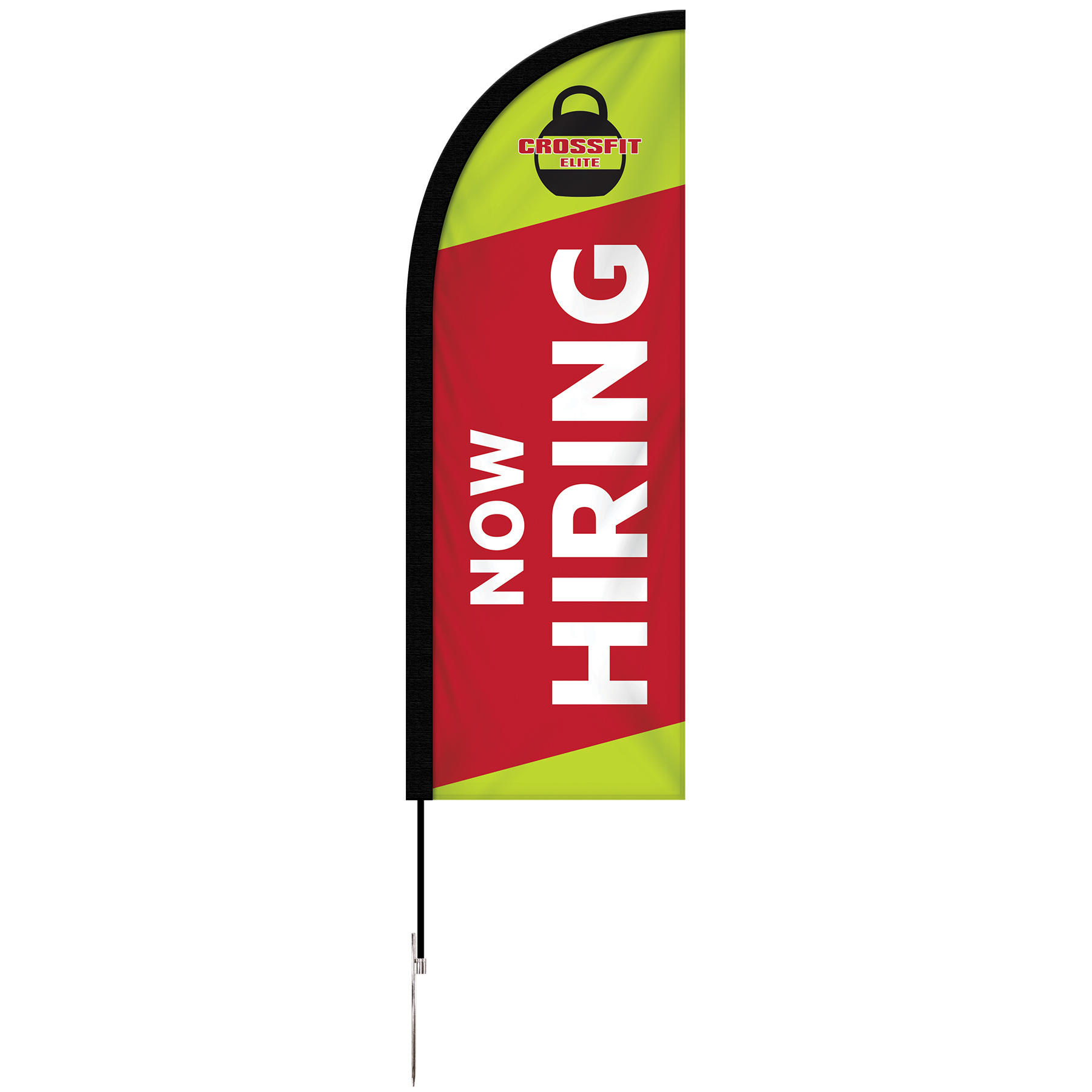 6' Single Reverse Portable Half Drop Banner w/ Hardware Set 12
