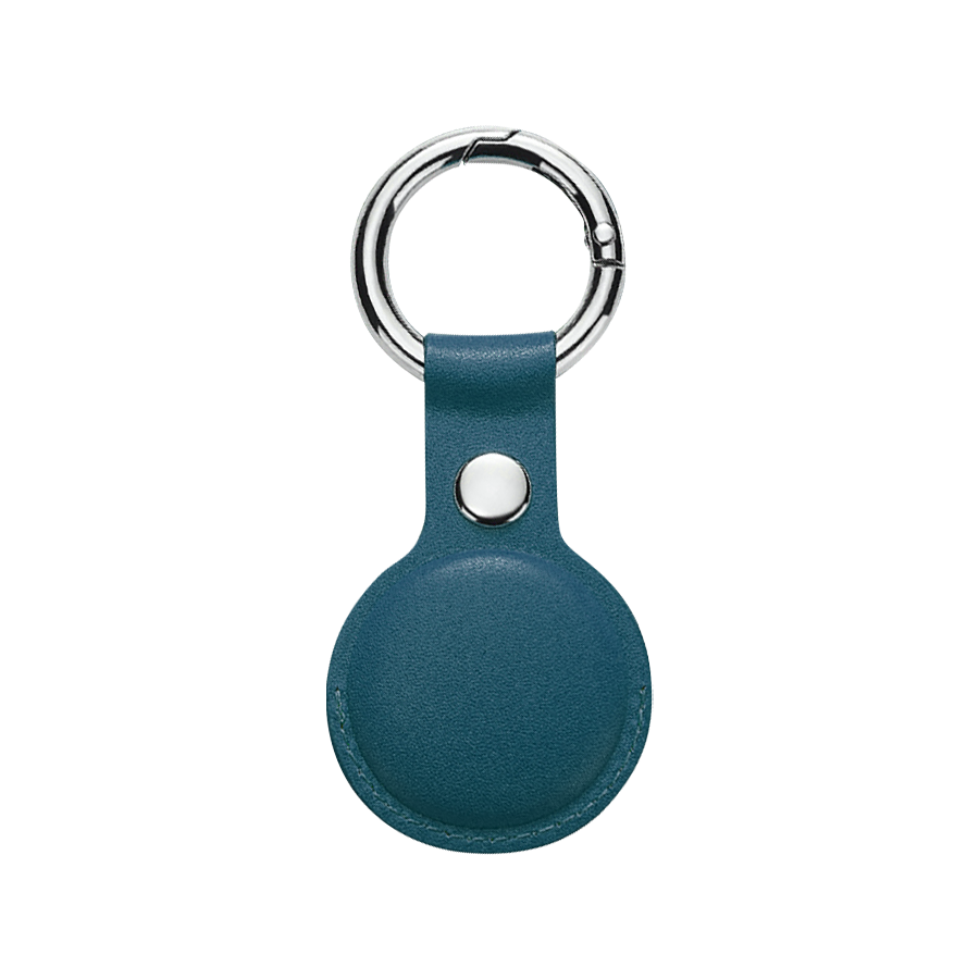 Economical PU Leather AirTag Holder with Key Ring 4