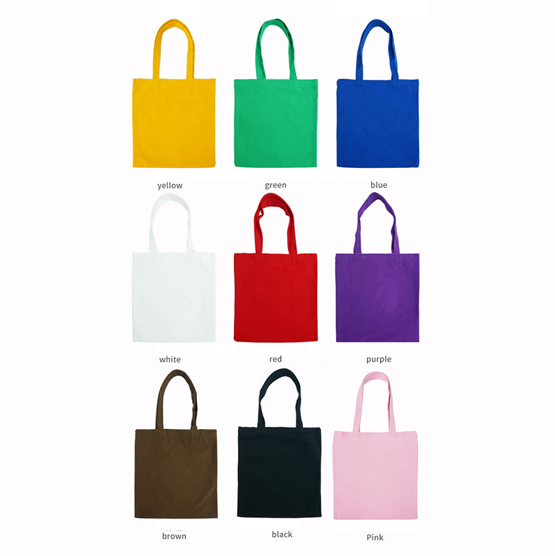 12oz Cotton Canvas Tote Bag Reusable Grocery Shopping Bags 5