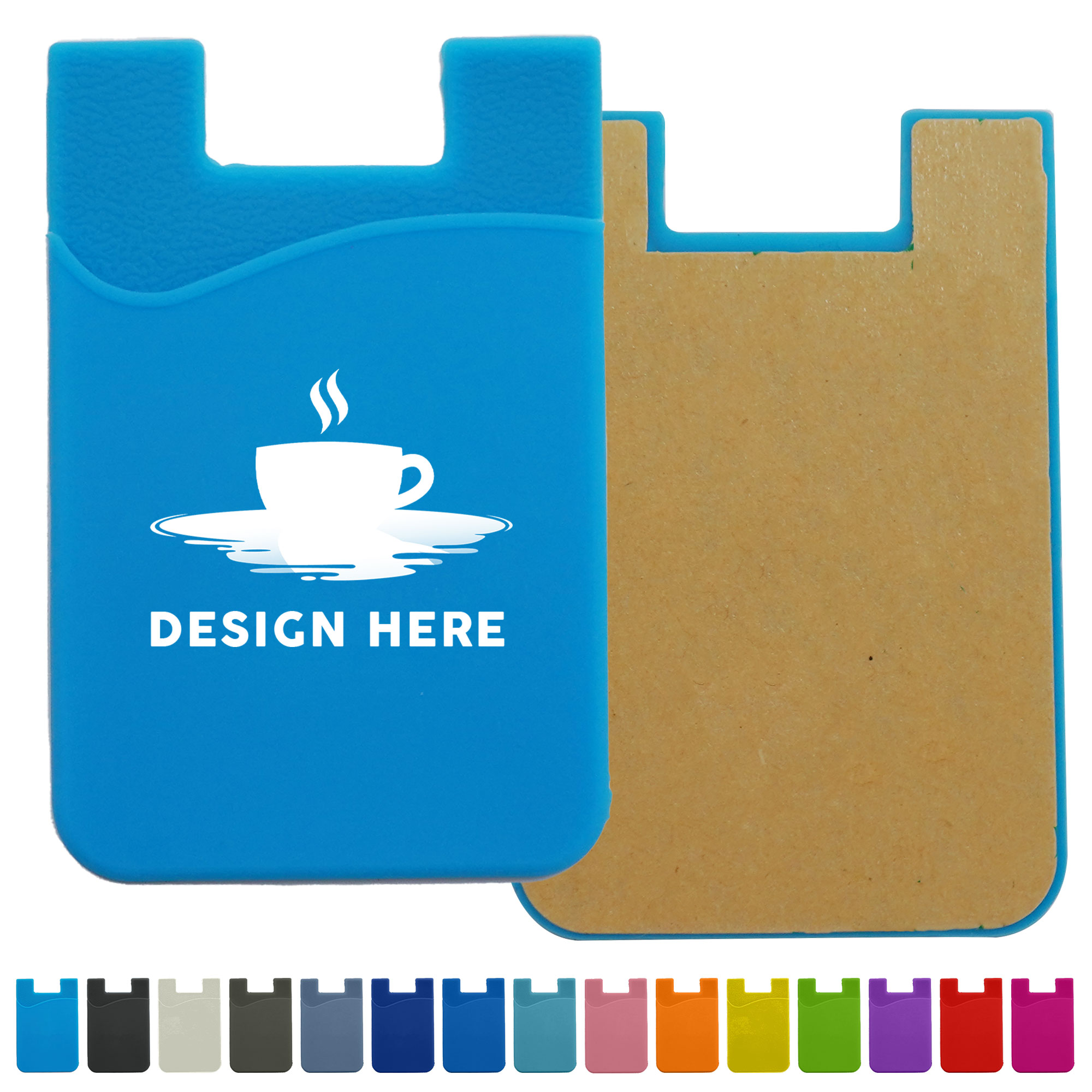 MOQ 20 Silicone Cell Phone Credit Card Wallet Stick 1