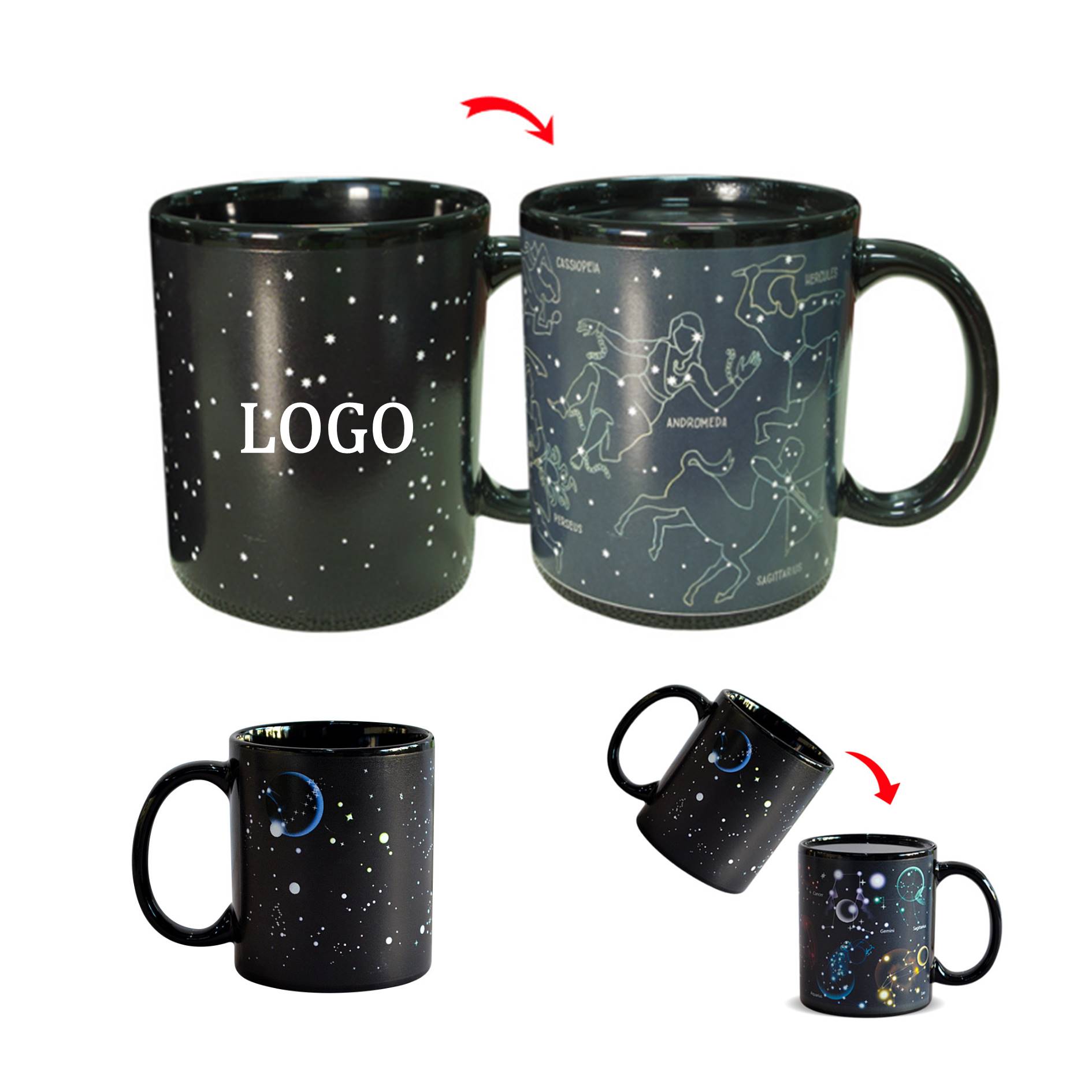 12oz Starry Sky Color Change Ceramic Mug 3