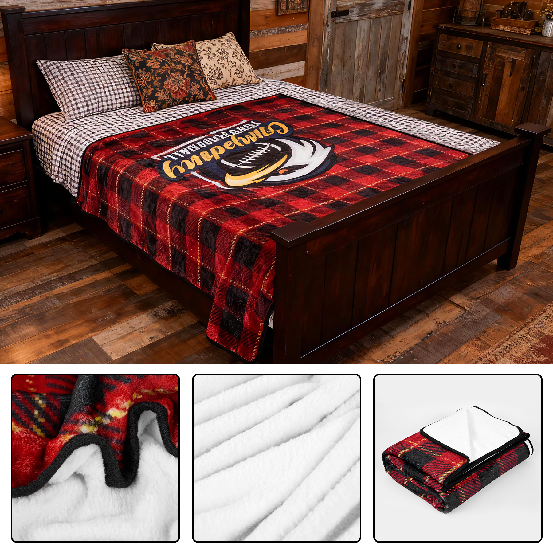 300 GSM Soft Plush Flannel Throw Sublimation Blanket 50" X 60" 6