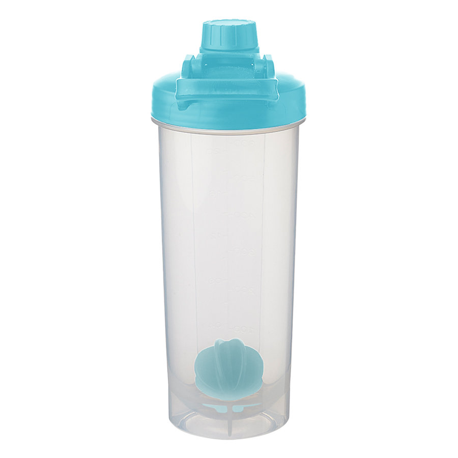 Durable Plastic Shaker Bottle with Mixer Handle 6