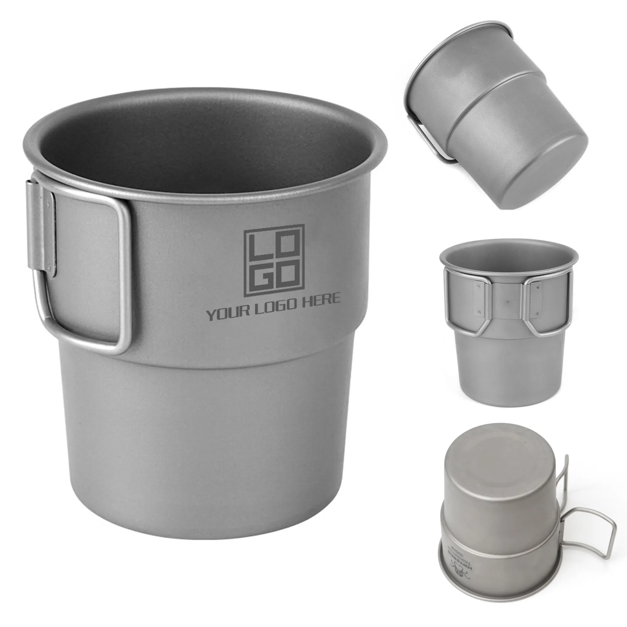 10oz Pure Titanium Mugs For Camping Coffee Cups