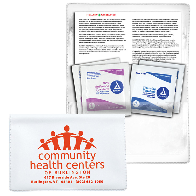"Crescent" Antiseptic & Disinfectant Wipes Pack In Translucent Vinyl pouch 11