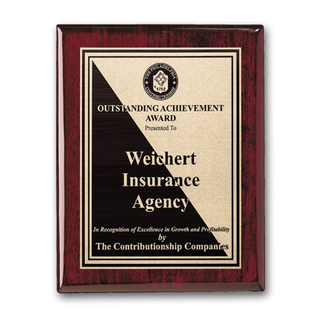 Etch/Antiqued Plaq - Rosewood 4