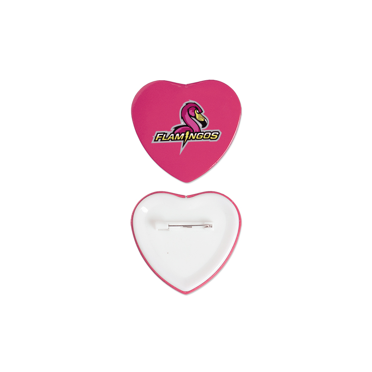 2" Heart Shaped Button 4