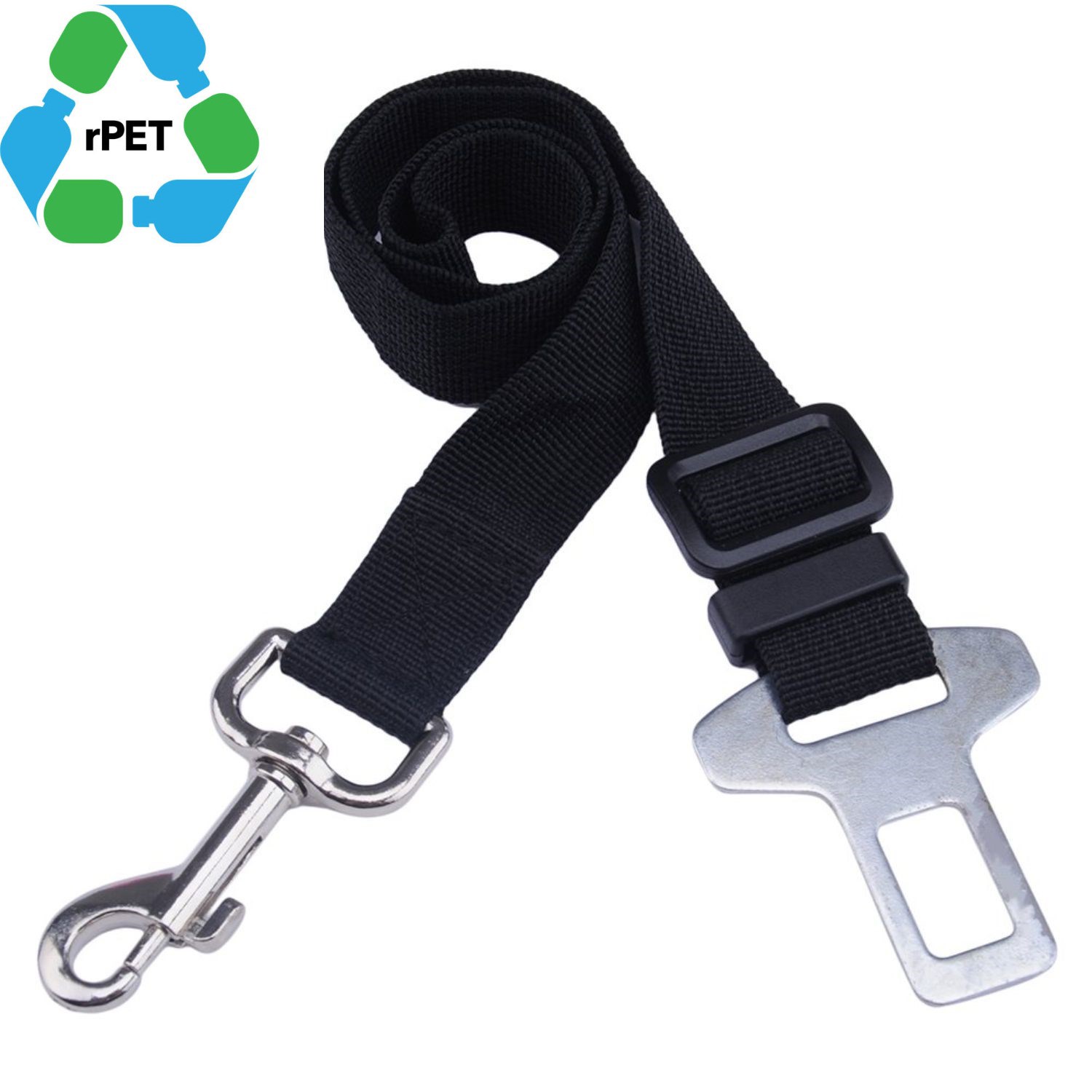 1"W x 24"L rPET Eco-friendly Adjustable Pet Safety Seatbelt Leash 3