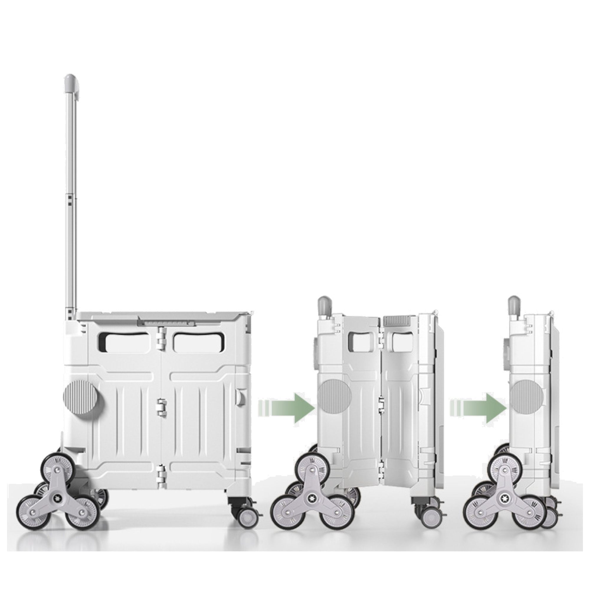 Foldable Utility Cart Trolley with Climbing Wheels 75L Wagon Hand Truck 4