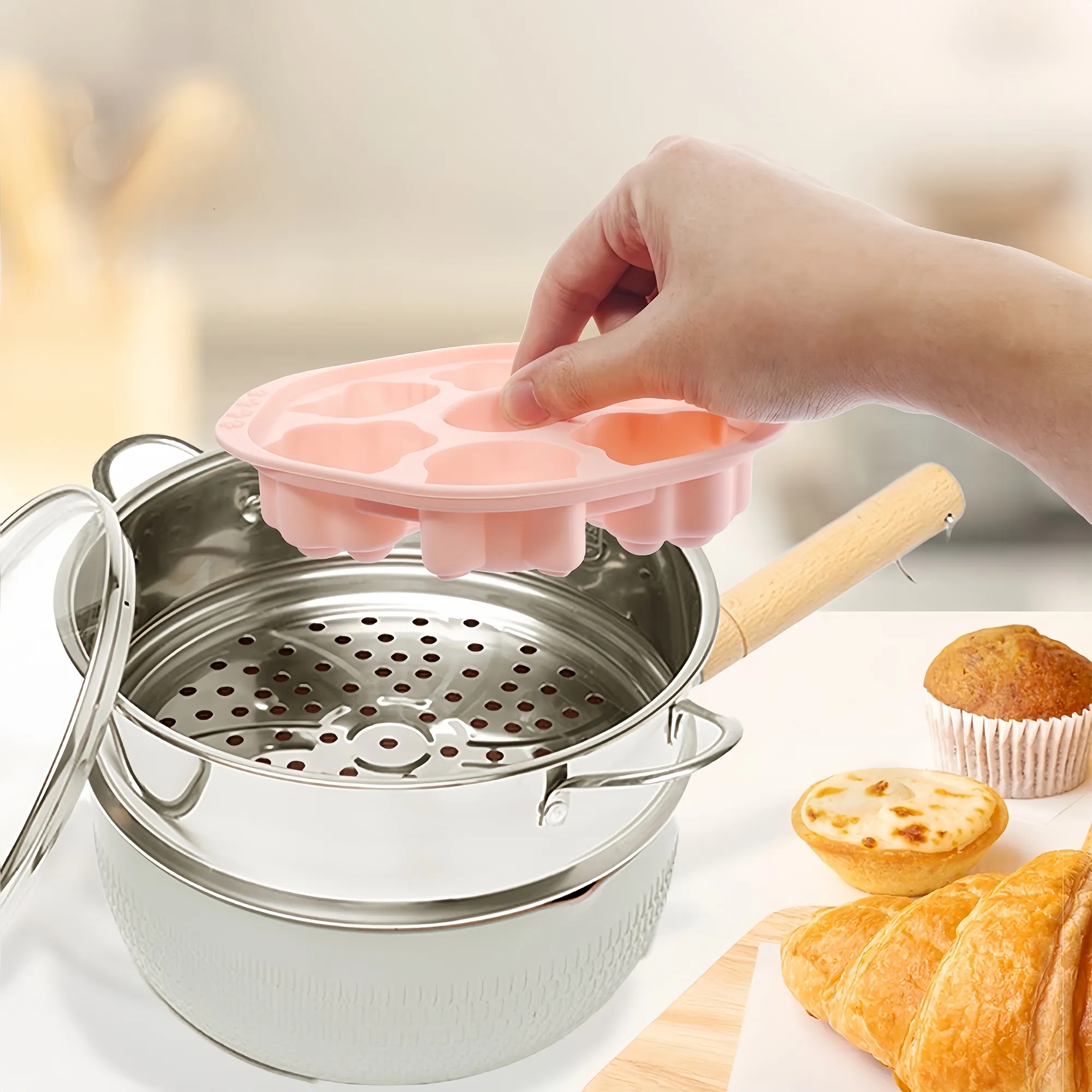 Baby Food Silicone Mold Steamable Boilable Heat Resistant 6