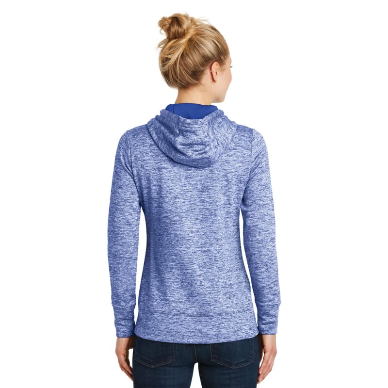 Sport-Tek Women's PosiCharge Electric Heather Fleece Hooded Pullover. 17