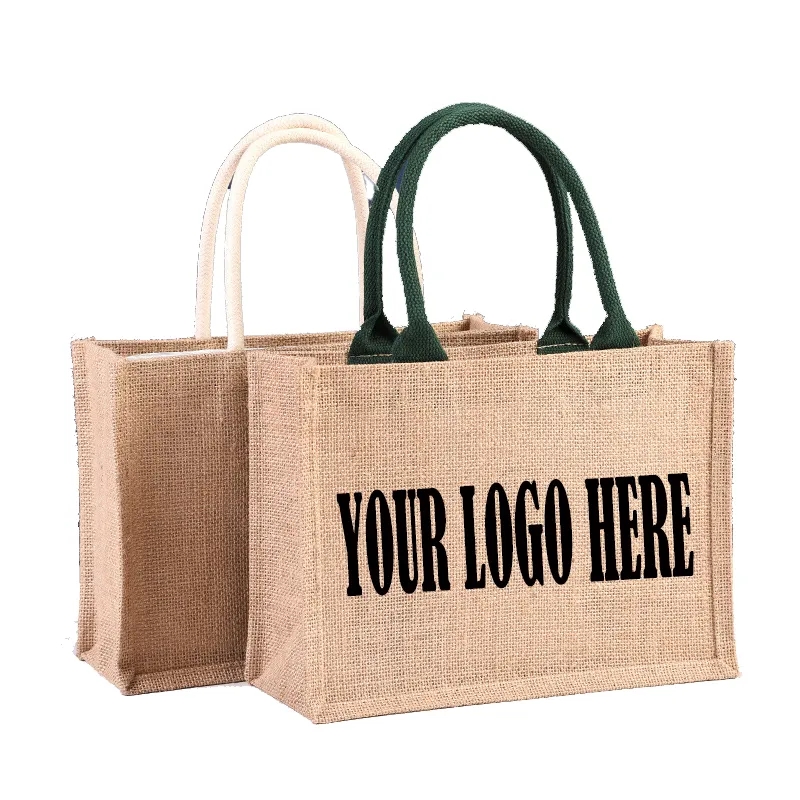 Linen carry-on shopping bag, custom tote bag with logo imprint 8