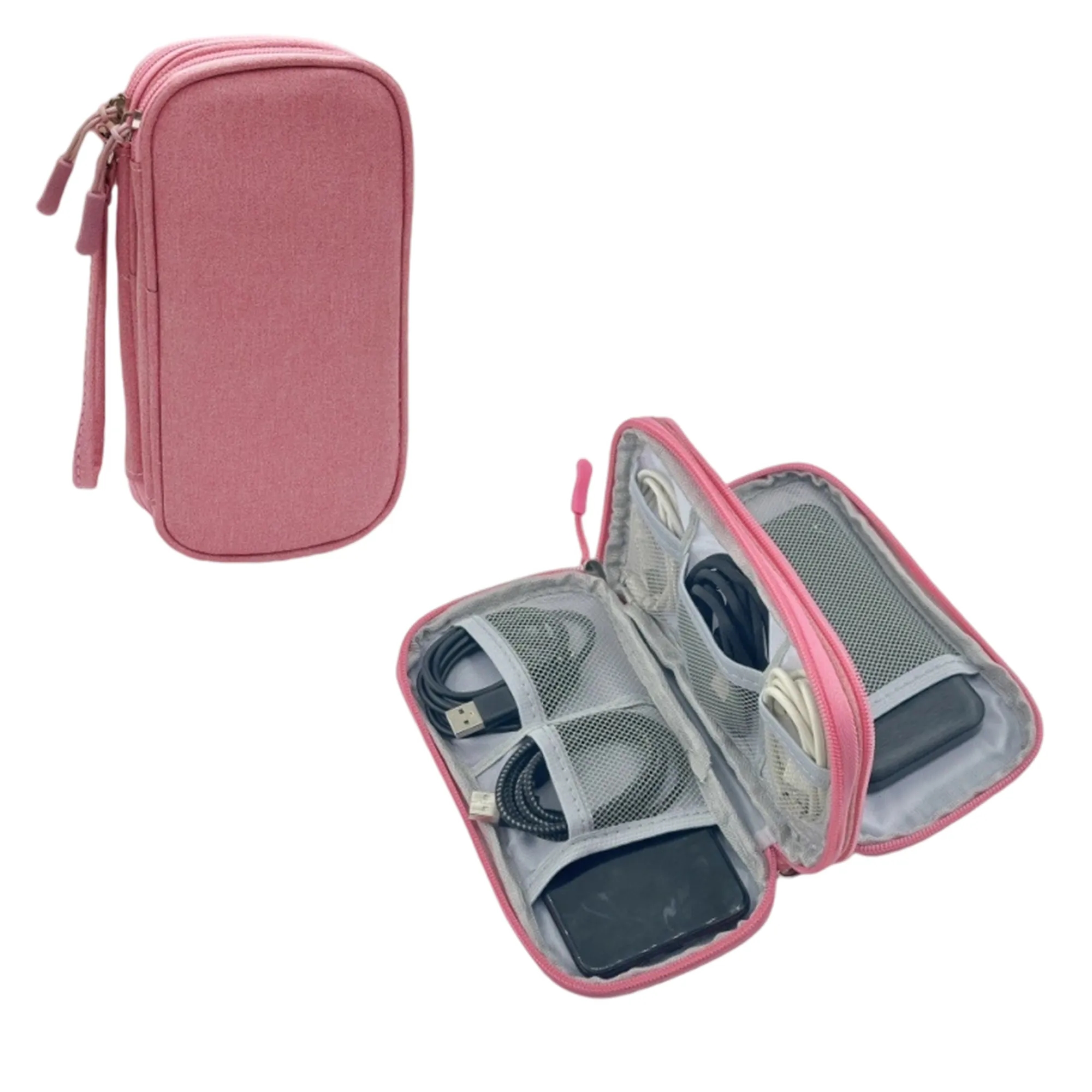 Double-Layer Accessory Organizer Bag with Strap 3