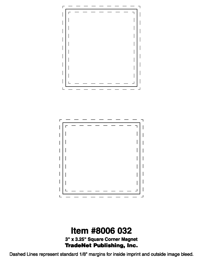 Magnet - 3x3.25 Square Corners - 25 Mil. 4