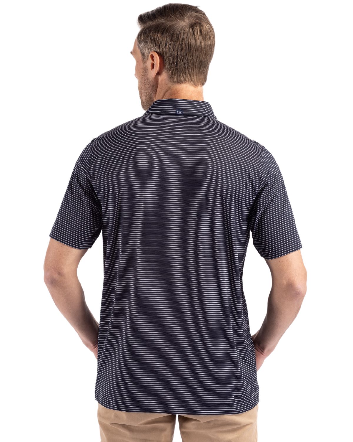 Cutter & Buck Forge Recycled Fine Line Stripe Four-Way Stretch Mens Polo 25