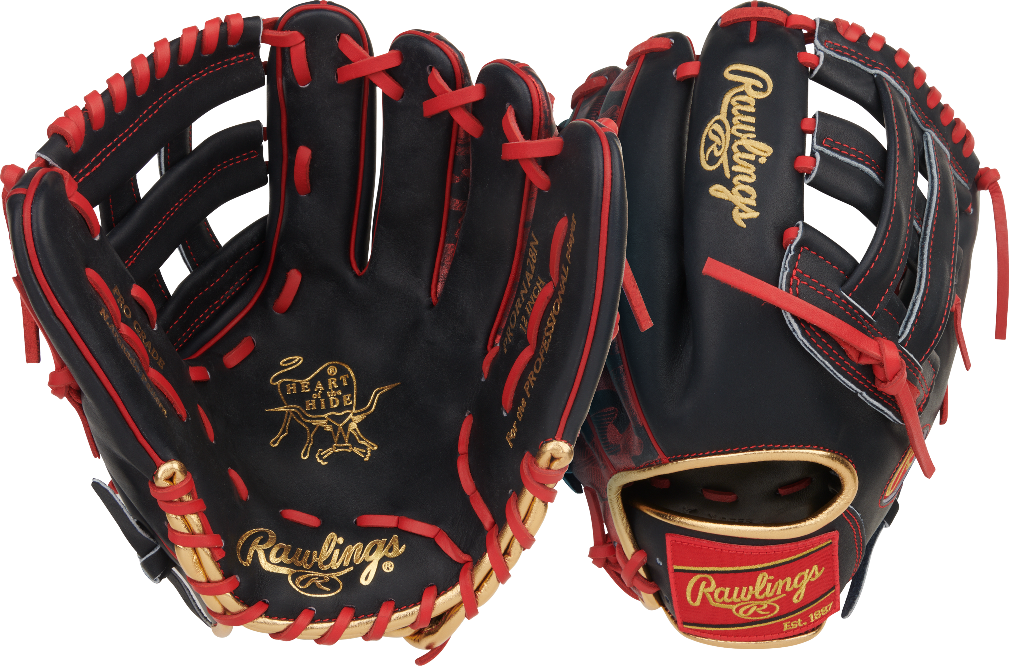 Rawlings Heart of the Hide 12 in Baseball Glove, Utility 2