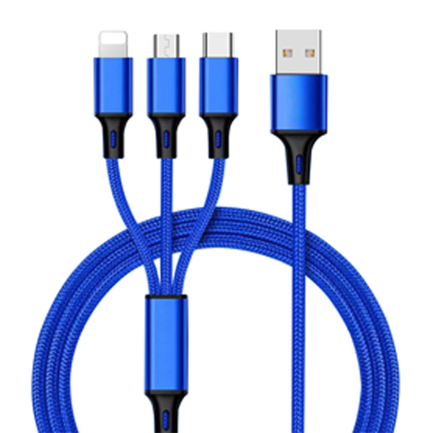 3 in 1 Nylon Braided Universal Charging Cable 6