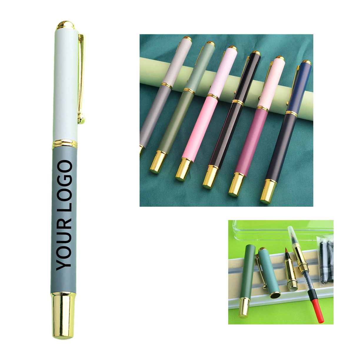 Elegant Stainless Fountain Pen with Polished Finish 2