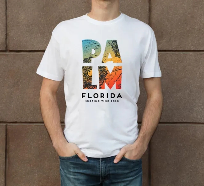 Men's White Printed T-Shirt - Crew Neck 4
