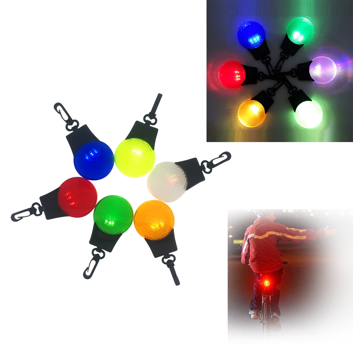 Cycling Safety Warning Led Reflector Keychain 1