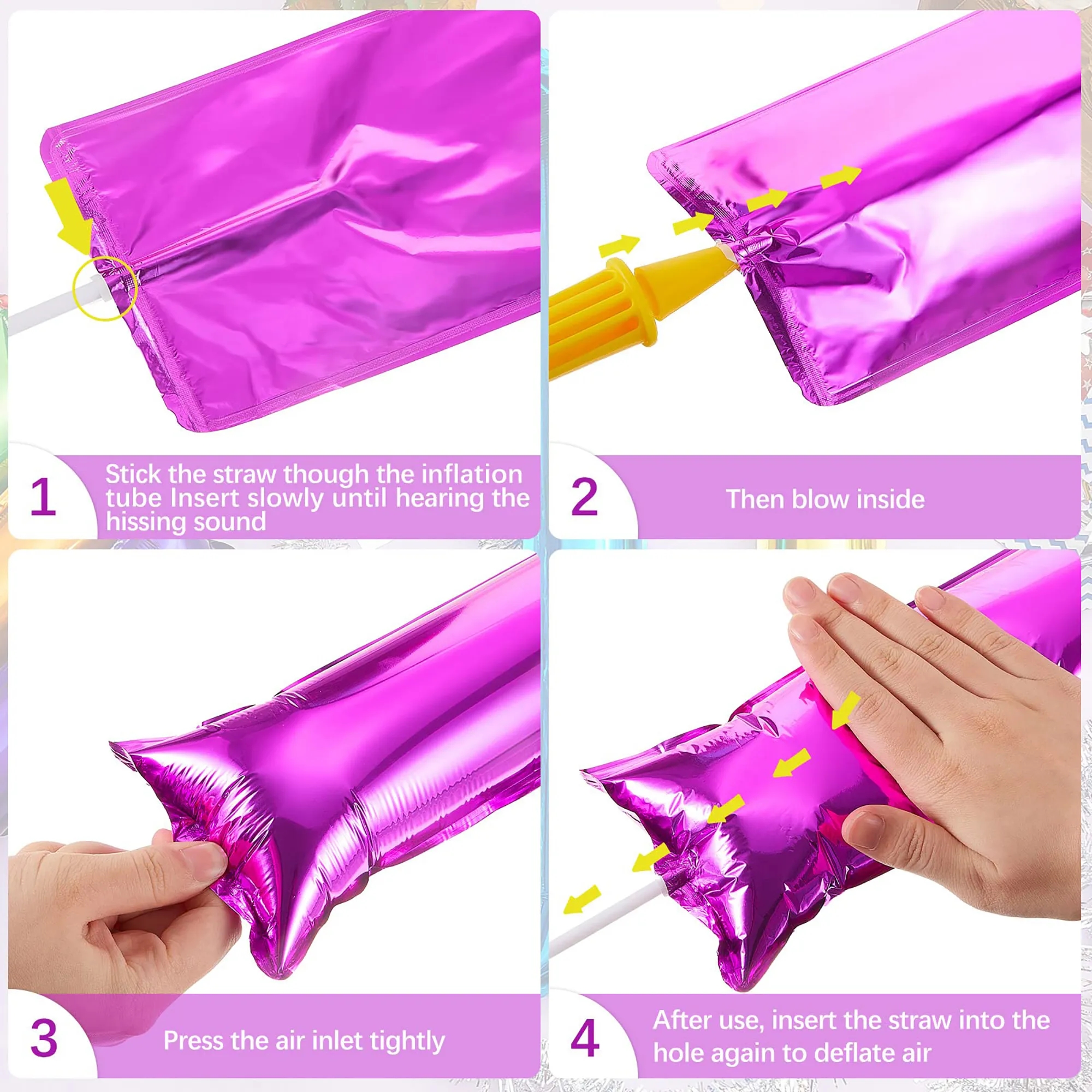 Thicken Inflatable Thunder Cheer Stick (Pair) 3