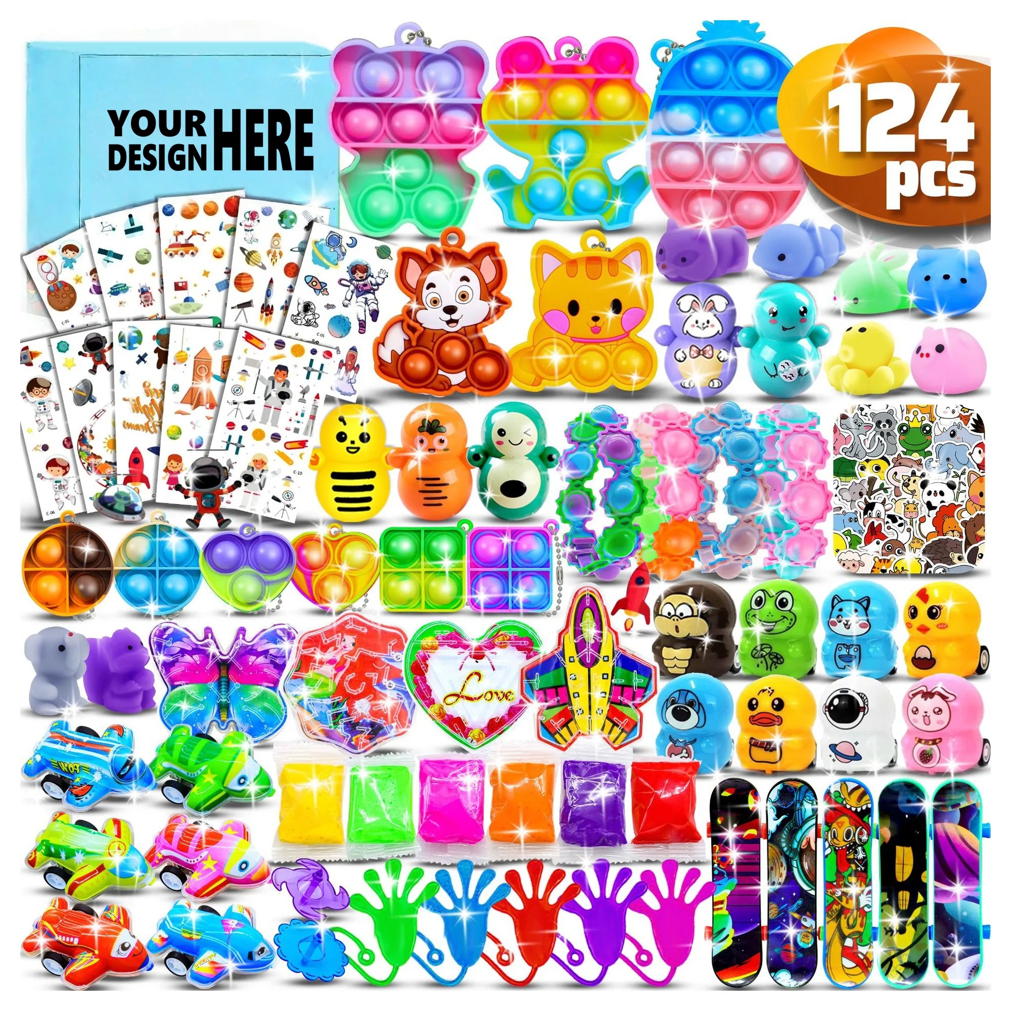 124 Piece Stress Relief Toy Set