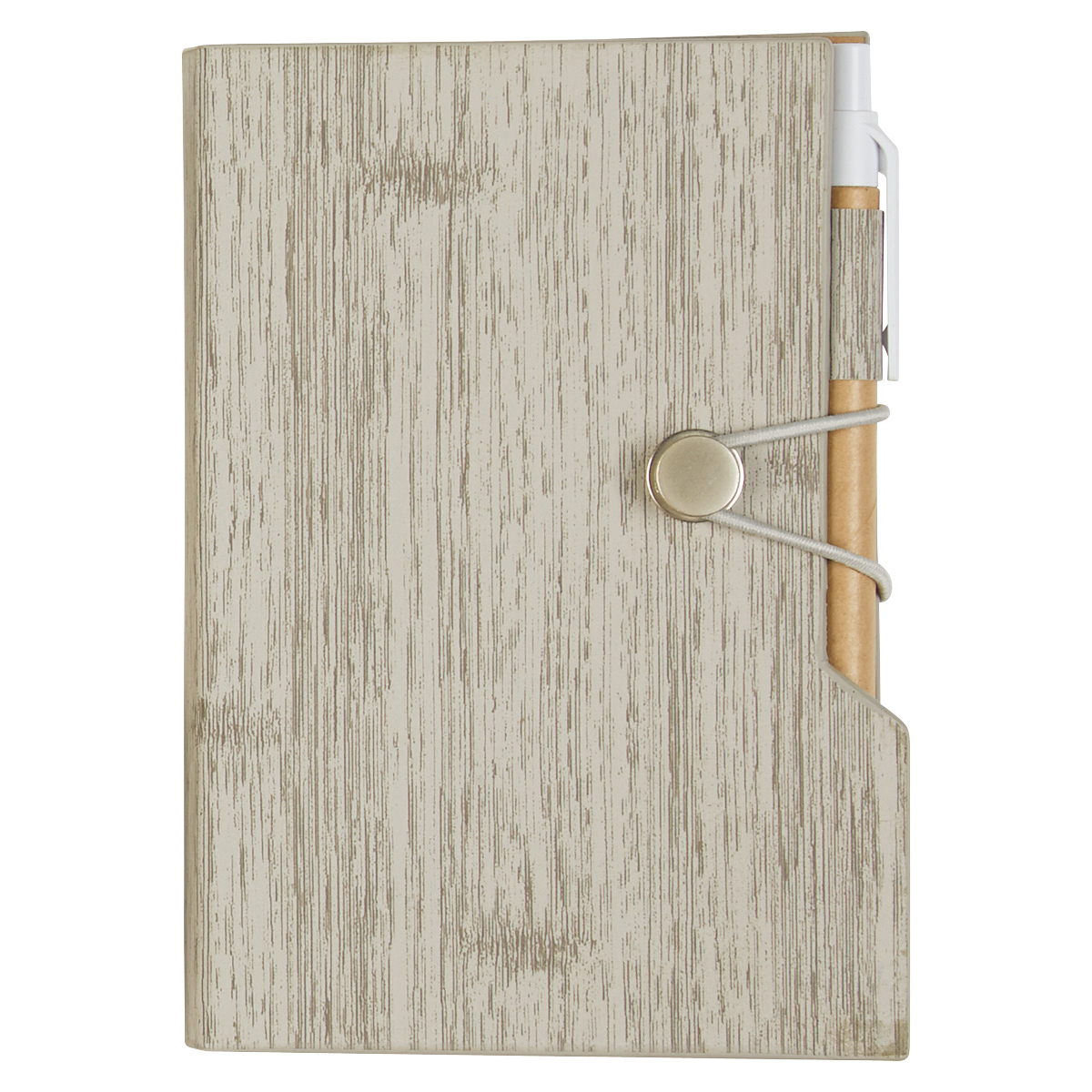 Woodgrain Look Notebook With Sticky Notes And Flags 12