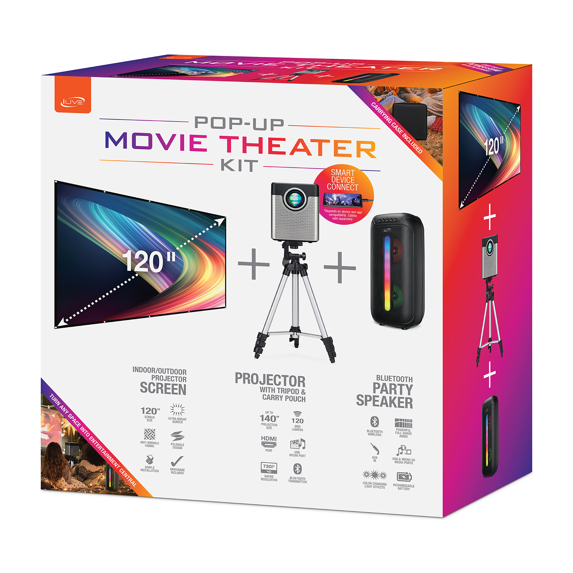 iLive™ Cinema Pop-Up Movie Theater Kit 2