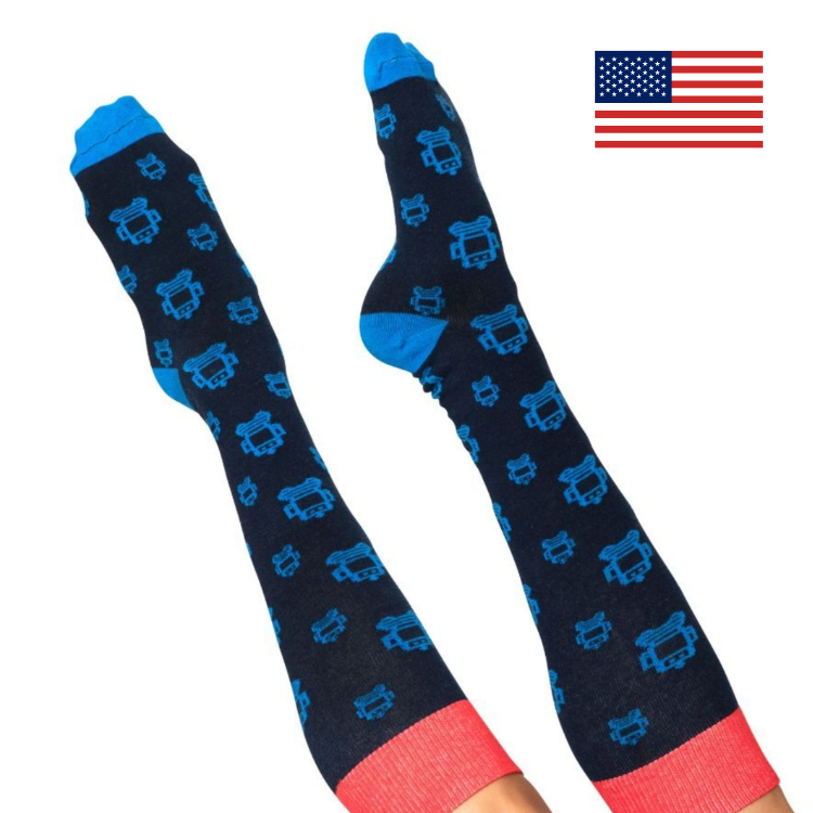 Custom Knit Cotton Knee High Business & Dress Socks 2