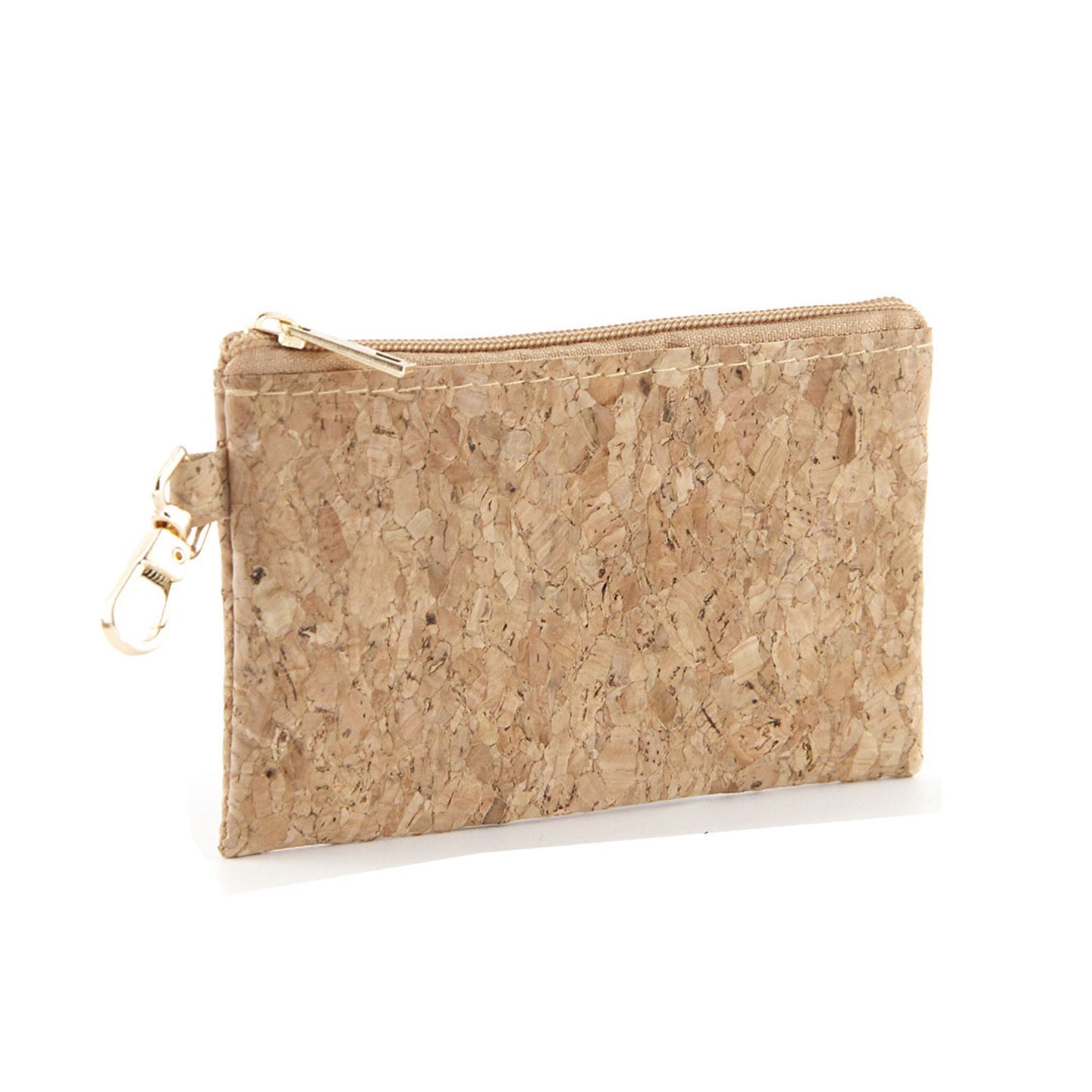 Retro cork zipper portable clutch purse/pouch 2