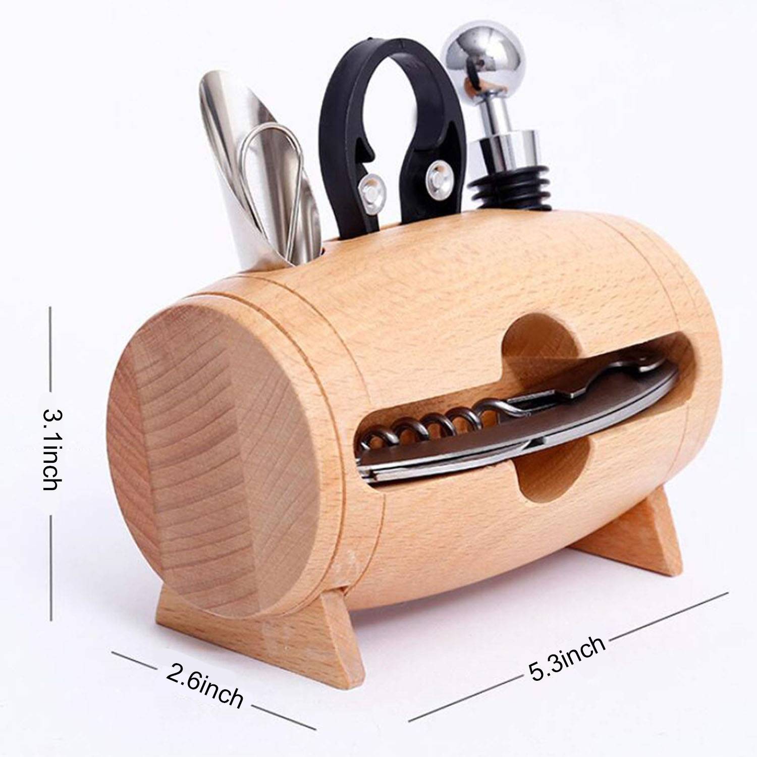 Bamboo Barrel Wine Set 6