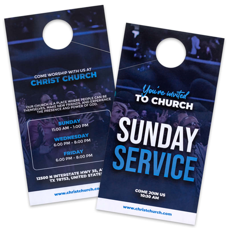 4.25 X 8 Inch Full Color Door Hanger 17