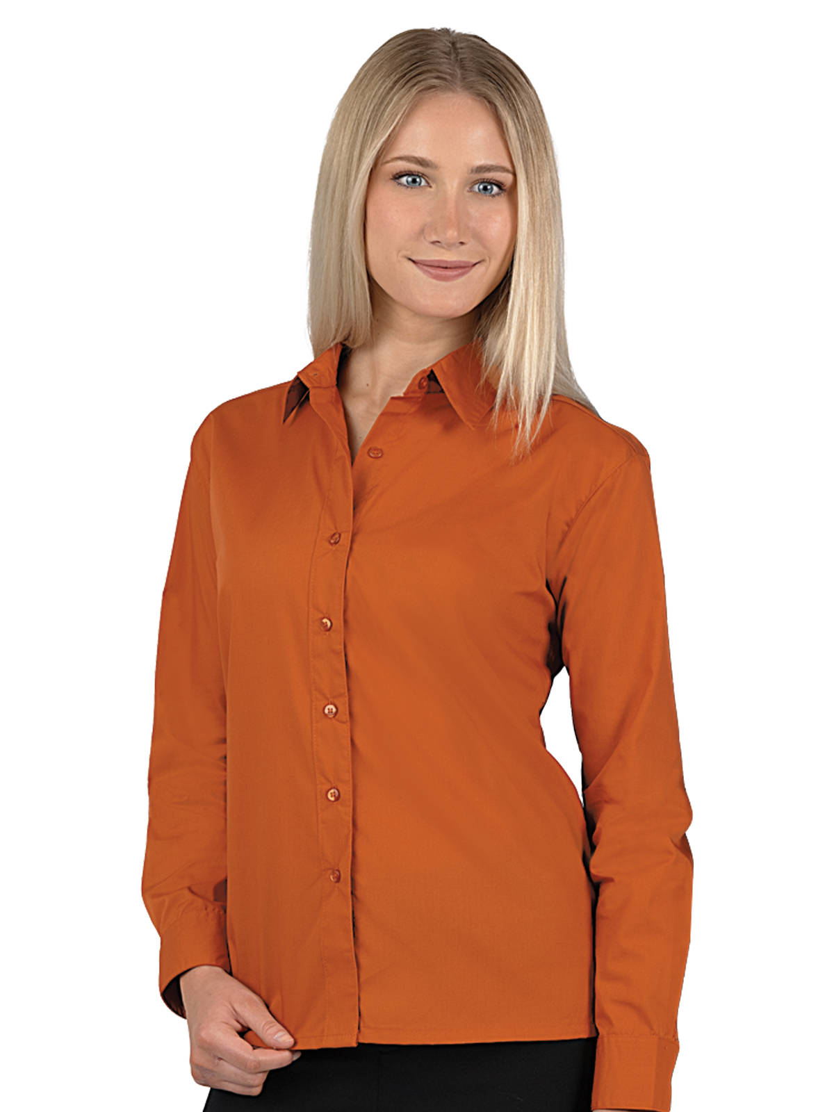 Blue Generation - Women's Pocketless Long Sleeve Poplin Shirt 39