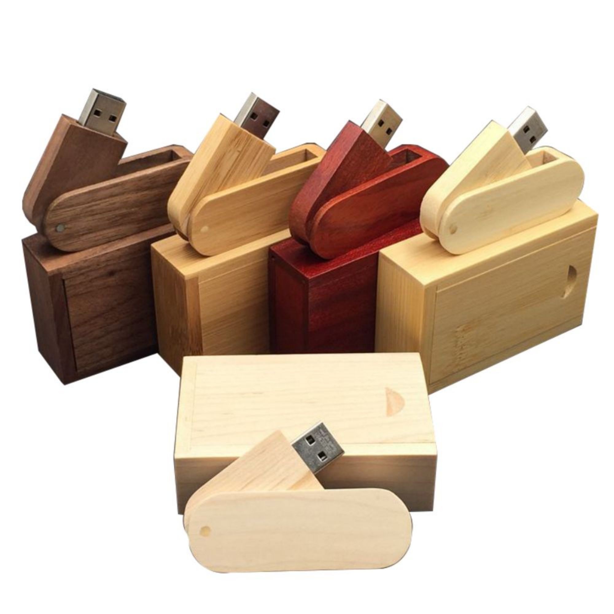 Wooden 8 GB USB Flash Drives With Finely Wooden Box 1