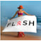 Basic Weight White Beach Towel 2