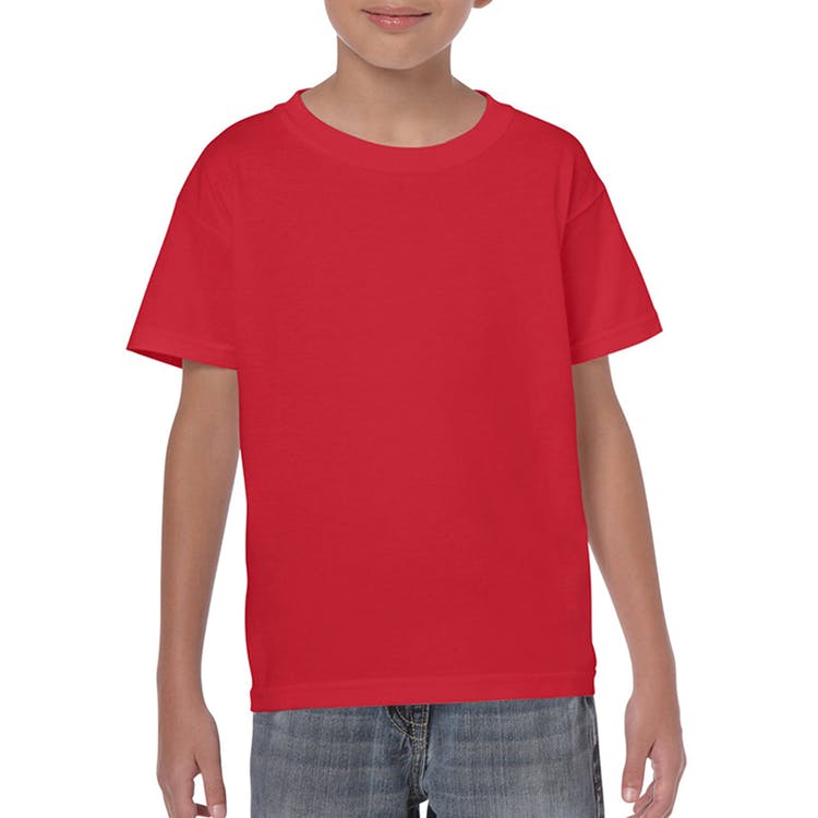 Heavy Cotton Youth T-shirt Red Large 2