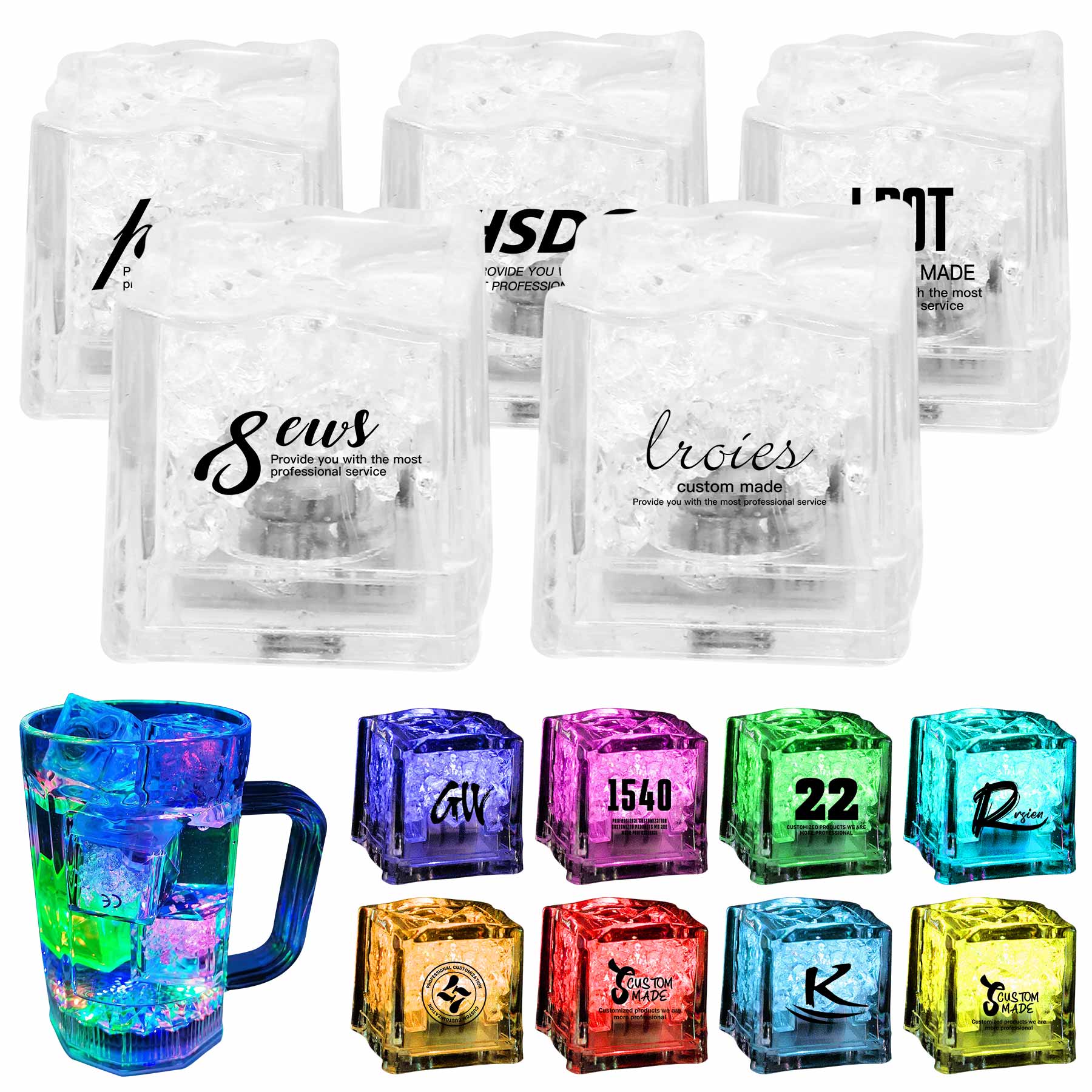 Liht-Up LED Ice Cubes with Liquid Drink Sensor 2