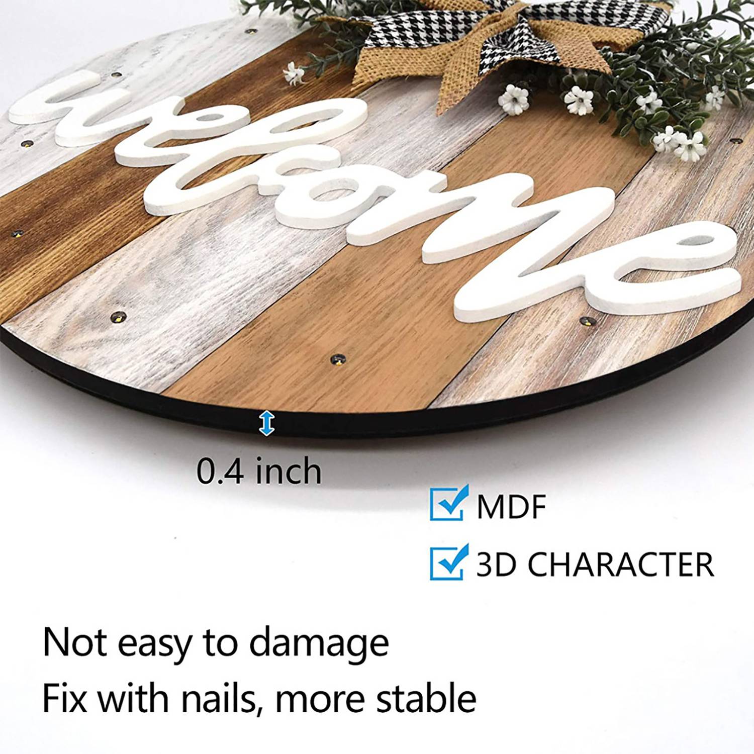 Wooden Welcome LED Door Sign 2