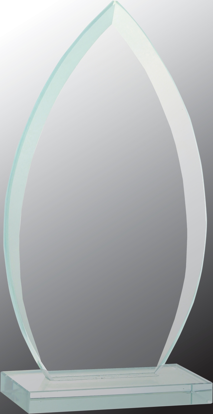 7 3/4" Oval Jade Glass Award